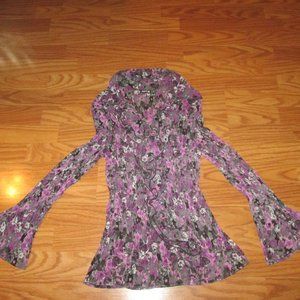 5/$25 Apt 9 Size PL Olive Purple Long sleeve top